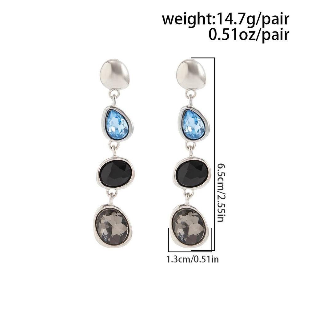 IngeSight.Z Creative Trendy Irregular Acrylic Rhinestone Drop Earrings Women Charm Jewelry Piercing Earrings Accessories Gifts