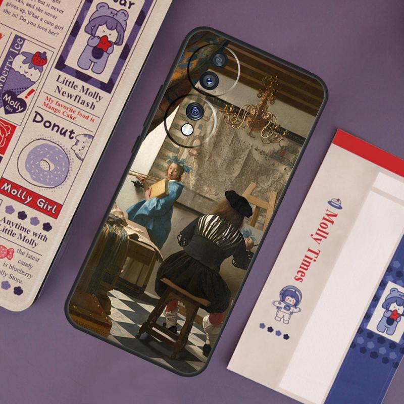 Johannes Vermeer Case For Honor Magic 7 Lite 5 6 Pro Honor 200 Pro 50 70 90 X9b X9a X8b X8a X8 X9 X9c Cover