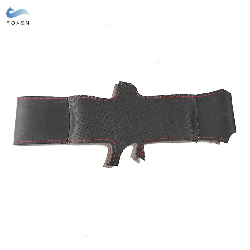 Auto Accessoires Zwart-rood Geperforeerde Lederen Stuurhoes Trim Voor VW Golf 7 MK7 Jetta Passat B8 Nieuwe polo Tiguan