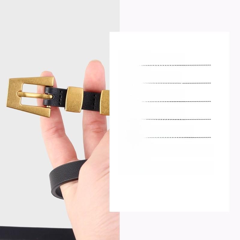 Classic Leather Belt For Men With Pin Buckle Fashion Dress Waist Accessory