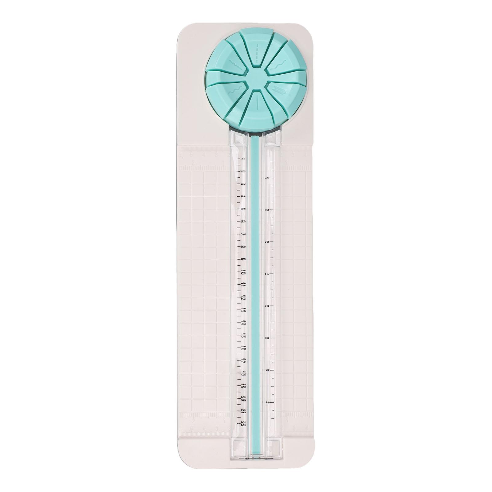

6 in 1 Paper Trimmer Craft Paper Cutter Scrapbooking Tool with Straight Dotted Curved Scoring Wavy Styles for Coupons