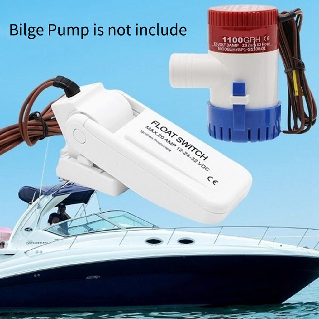 12V 1100GPH Automatic Boat Bilge Pump Float Switch Bilge Switches Flow Sensor for Electric Water Pump