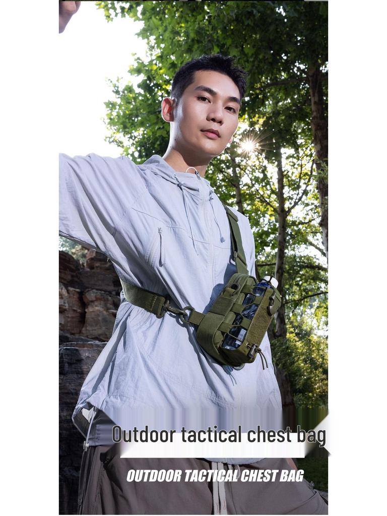 Men's Tactical Multifunctional Waist Bag - Outdoor Mountaineering & Cycling Pouch, Water Bottle Holder, Phone Bag, Crossbody Waist Belt.