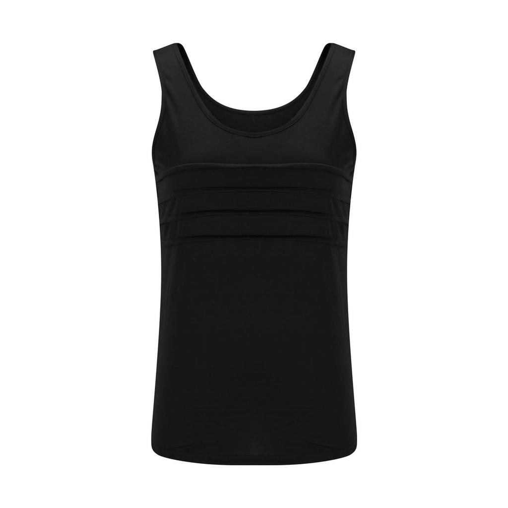 Women's Casual Tunic Tops To Wear With Leggings Sleeveless Summer Color Shirts Tanks Blouses