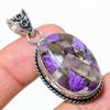 Copper Charoite Gemstone Handmade 925 Sterling Silver Jewelry Pendant 1.85" m4h64