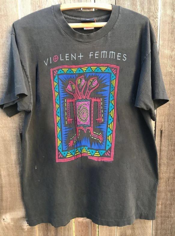 Rare 90 s Violent Femmes Charcoal Band Tour Unisex T shirt S-5XL XXL