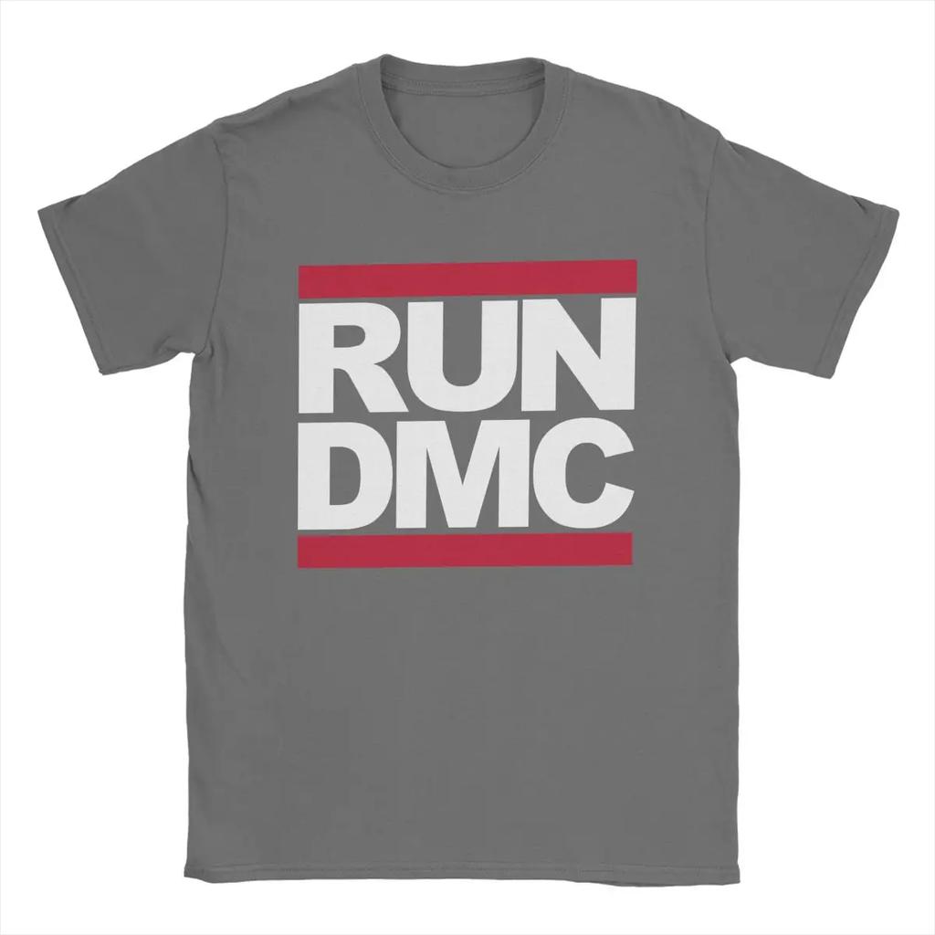 Run DMC Logo T-Shirts for Awesome Cotton Tee Shirt Round Neck Short Sleeve T Shirt Birthday Present Tops