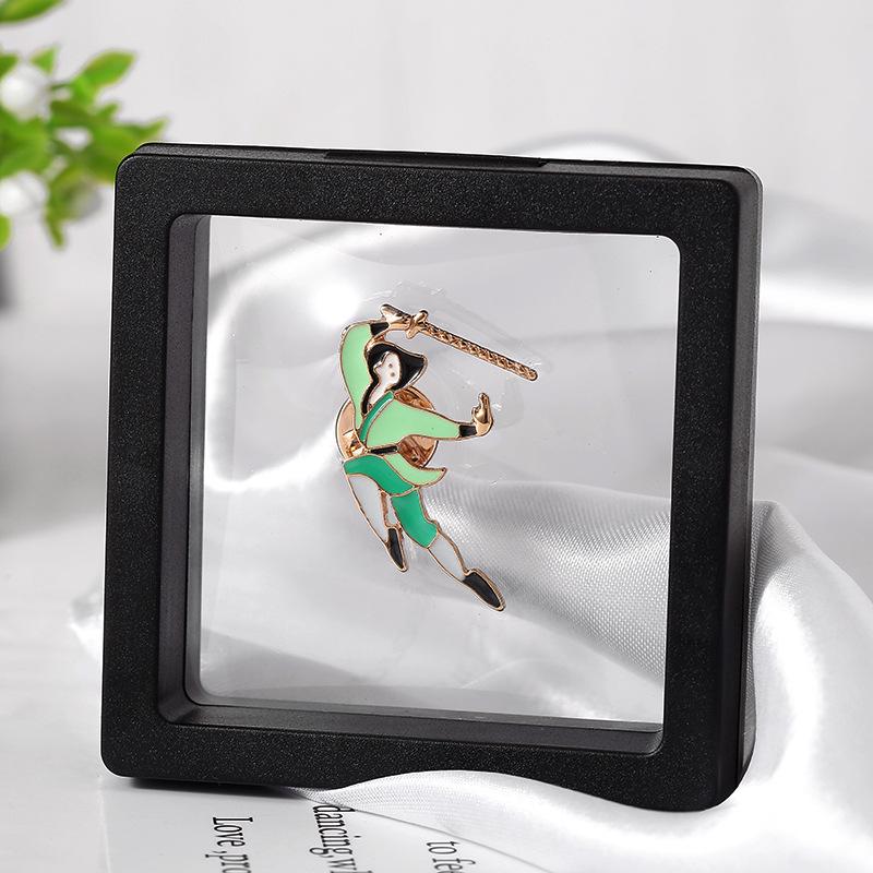 Kung Fu Kreslená slitinová brož: Trendy přívěsek s postavičkou s drip-paint efektem na tašky