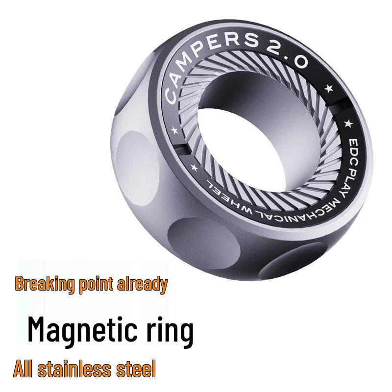 

Stainless Steel Fidget Spinner: Ratchet Detent Ring Stress Relief Toy