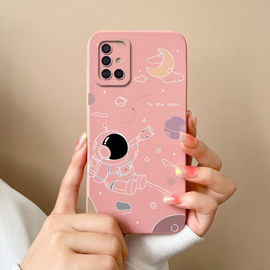 Phone Case For Samsung A51 A71 A 51 Cover Fashion Design Shockproof Matte Liquid Silicone Soft Bumper For Galaxy A 71 A31 Fundas