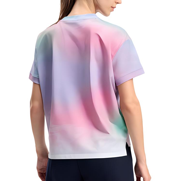 Fila Fitness Loose Round Neck Knitted Short Sleeve T-Shirt Women Tops A11W431106F-ZA