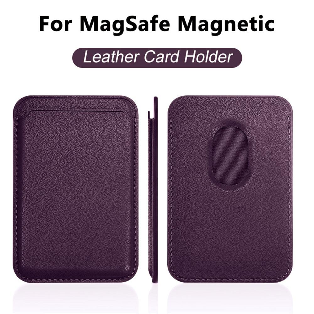 Universelle Kartenhalter-Tasche Für Alle Smartphones Für Magsafe Kabelloses Laden Magnetisches Telefon Leder-Geldbörse Kartenclip Zubehör
