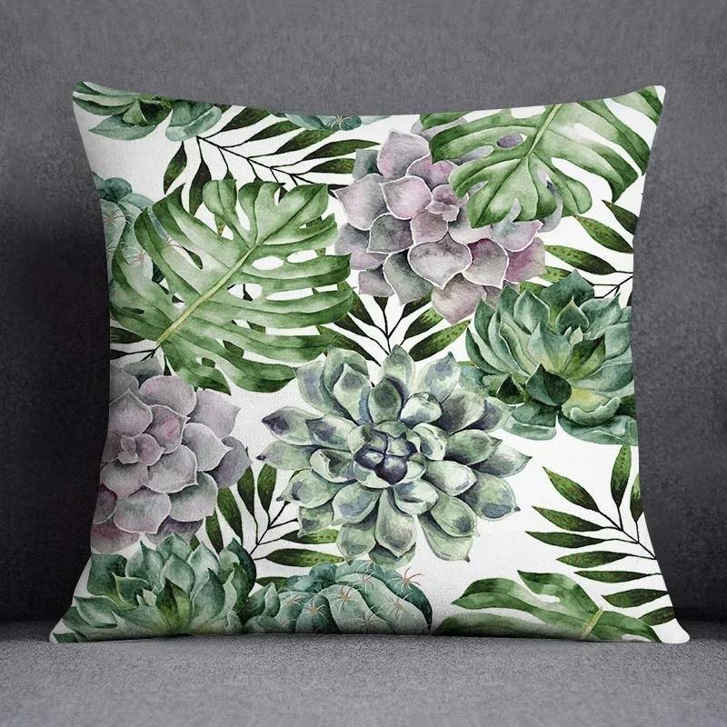 Office Living Room Home Pillowcase Flower and Sunflower Pattern Pillowcase Car Ornaments