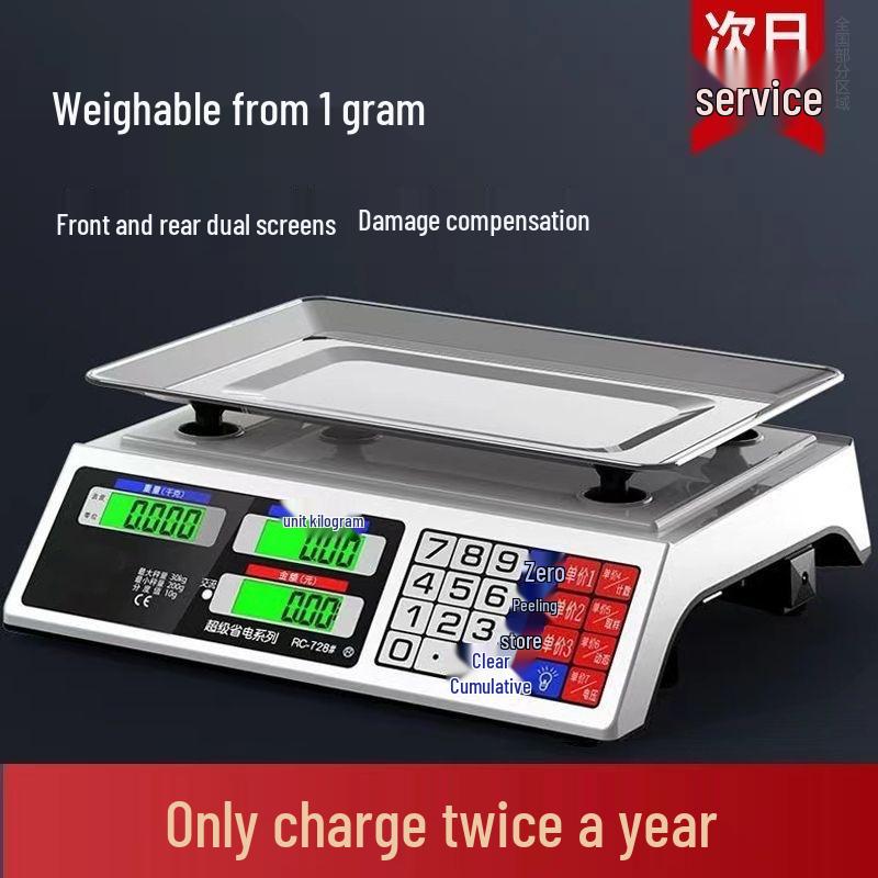Compact Electronic Scale for Business or Home Use - Precise Weighing for Vegetables, Street Stalls, and Kitchen