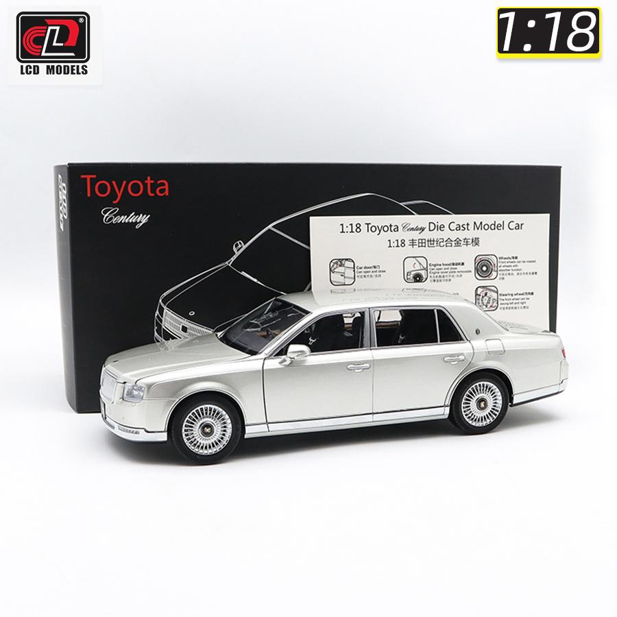 LCD 1:18 scale Toyota Century Metal car model Static display Holiday gift Collection die cast models серебряный