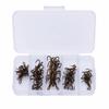 50PCS High Carbon Steel Treble Hook Set Round Bend Three Anchor Hook  Saltwater Environments