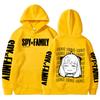Funny Anime  Spy X Family Anya Forger Kawaii Hoodies Fashion Streetwear Harajuku Black And White Graphics Winter Warm Sweatshirt