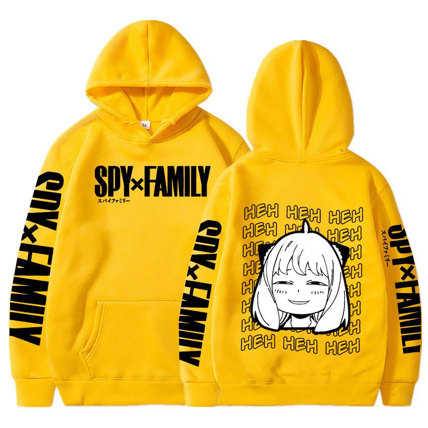 Funny Anime  Spy X Family Anya Forger Kawaii Hoodies Fashion Streetwear Harajuku Black And White Graphics Winter Warm Sweatshirt