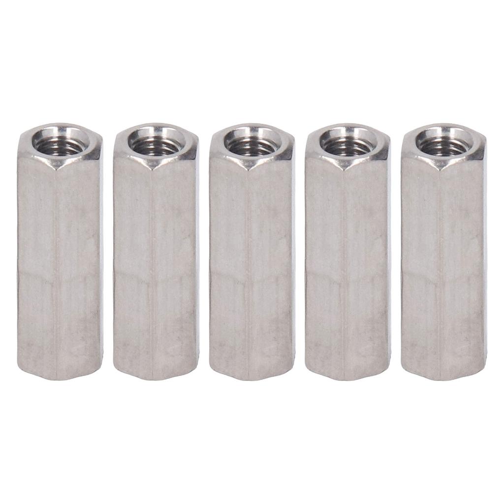 10 Pcs Hex Coupling Nut M6x1 L30mm 304 Stainless Steel Anti Rust Corrosion Threaded Rod Connector