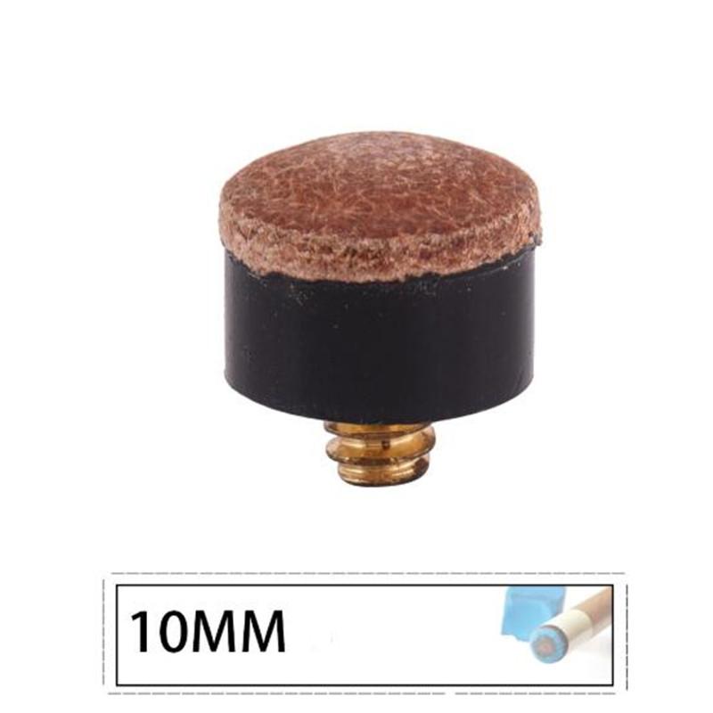 10pcs Billiards Hard Leather Screw-on Pool Cue Tips Billiards Accessory