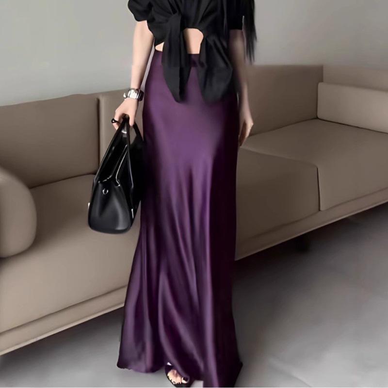 

Юбка-рыбий хвост из атласа с высокой талией – Коллекция Весна/Лето 2025 Medium