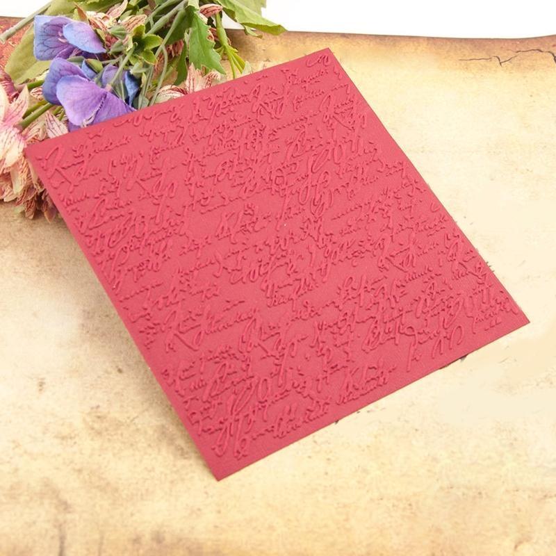 Embossing Folder for Creative Embossing Script Die Stencils for DIY Paper