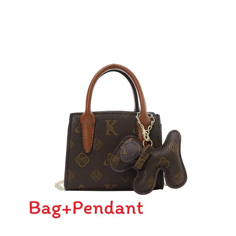 Canvas Vintage Print Small Square Bag With Zipper Closure For Daily Use