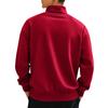 Men's Autumn Winter Casual Zipper Stand Collar Fleece Hoodie Jacket