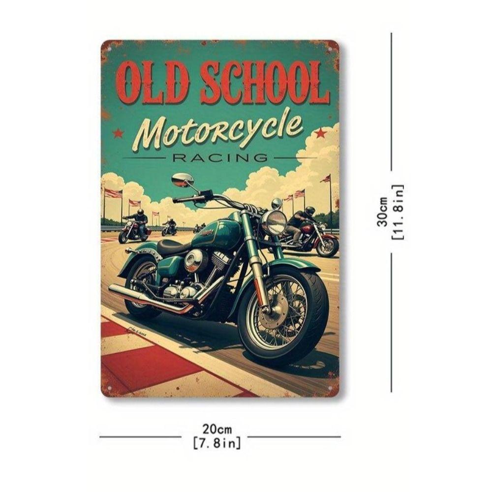 Vintage Retro Motorcycle Tin Sign Metal Wall Art Decor for Home Garage Man Cave Bar Cafe 20x30cm