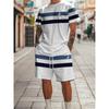 Summer Men's Short Sleeve Shorts Set Personalized Logo Printed Short Sleeve Shorts Set Loose Breathable Casual Fashion