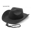 Western Cowboy Hat With Wide Brim For Outdoor Sun Protection Casual Wear Men Women