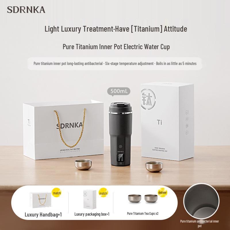 Japan SDRNKA Portabel Elektrisk Resevattenkokare - Vattenkokning och Uppvärmning Isolerad Kopp med Konstant Temperaturkontroll
