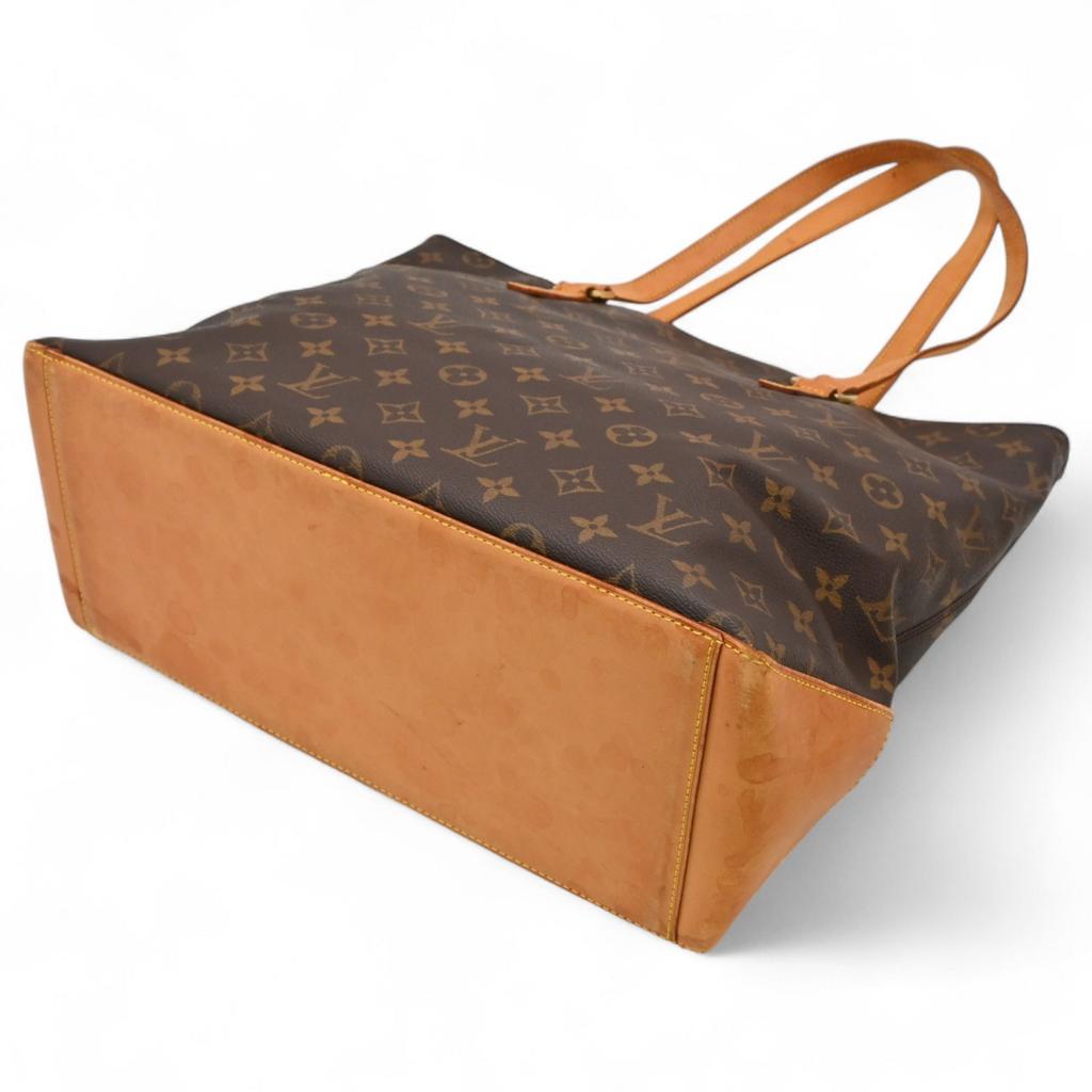 Auth LOUIS VUITTON Monogram Cabas Mezzo Tote Bag PVC Canvas lv5635cc