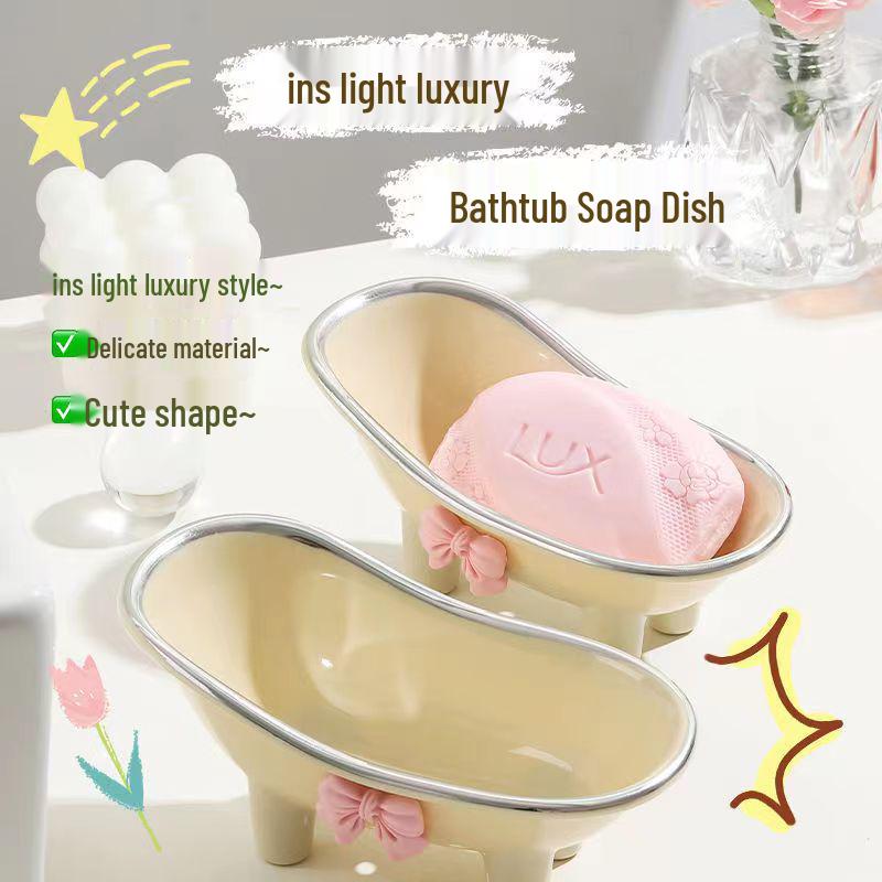 Seifenschale mit Schleife: Luxuriöser Abtropfhalter für Badezimmer & Badewanne