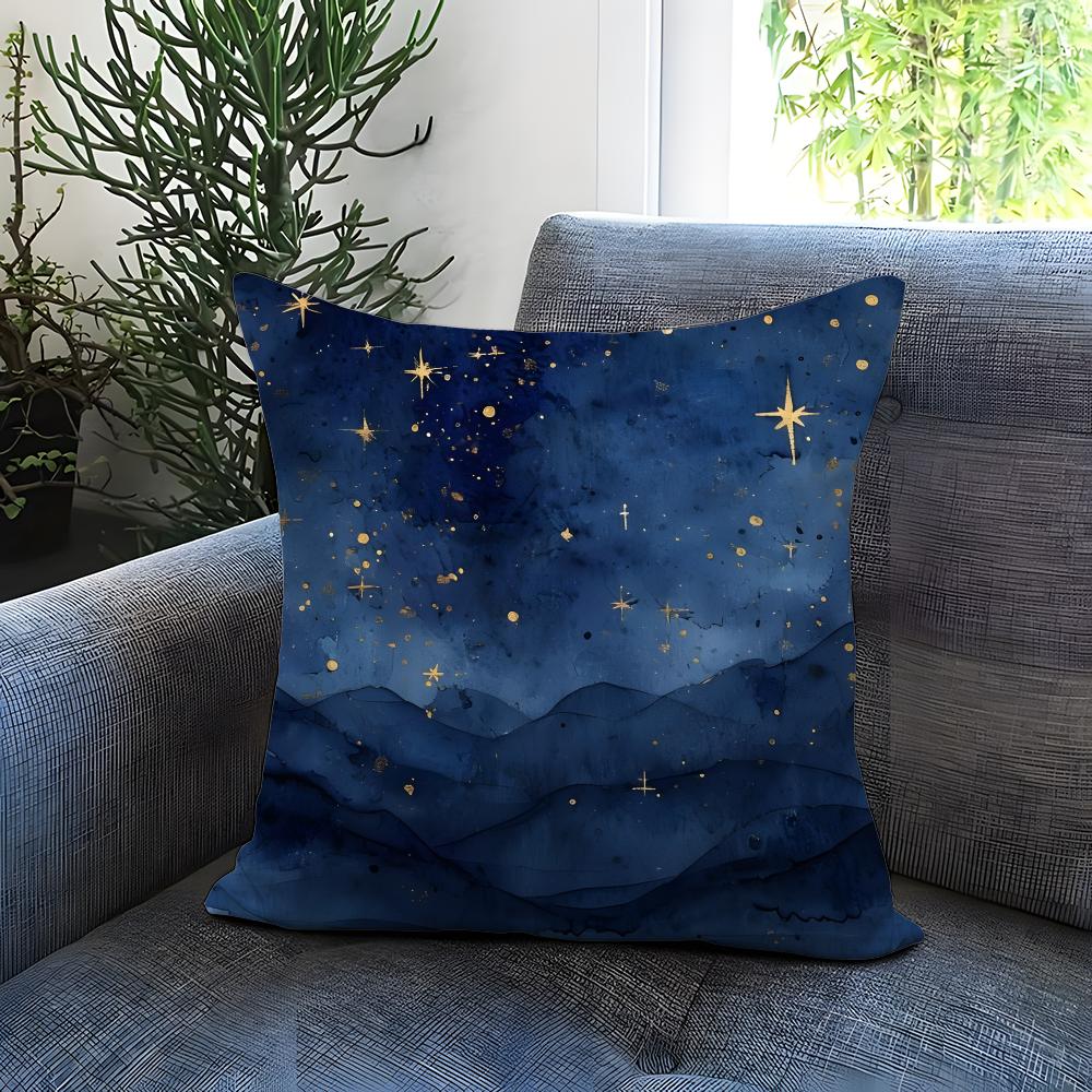 The Starry Sky Cushion Cover Comfortable Reversible Pillow Cover Ideal for Car Sofa Bedroom Beyond