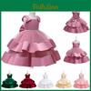 2025 Princess American European Dress Toddler Little Kids Puff Skirt With Bow Sleeves Perfect For Performances Runway Shows