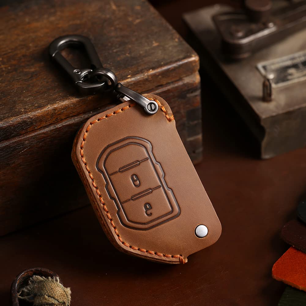 ontto Jeep Smart Key Case, Keychain, Stylish, Good to Touch, Luxury, Scratch-Resistant, Suitable for