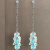 Women's Four Seasons Aurora Crystal Long Drop Earrings