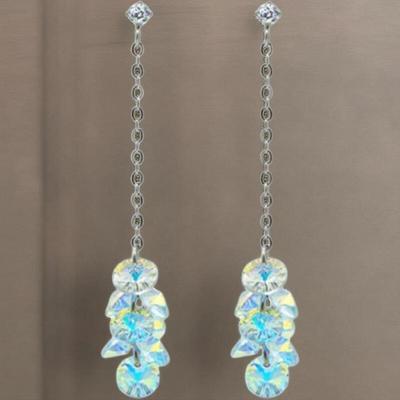 Women's Four Seasons Aurora Crystal Long Drop Earrings
