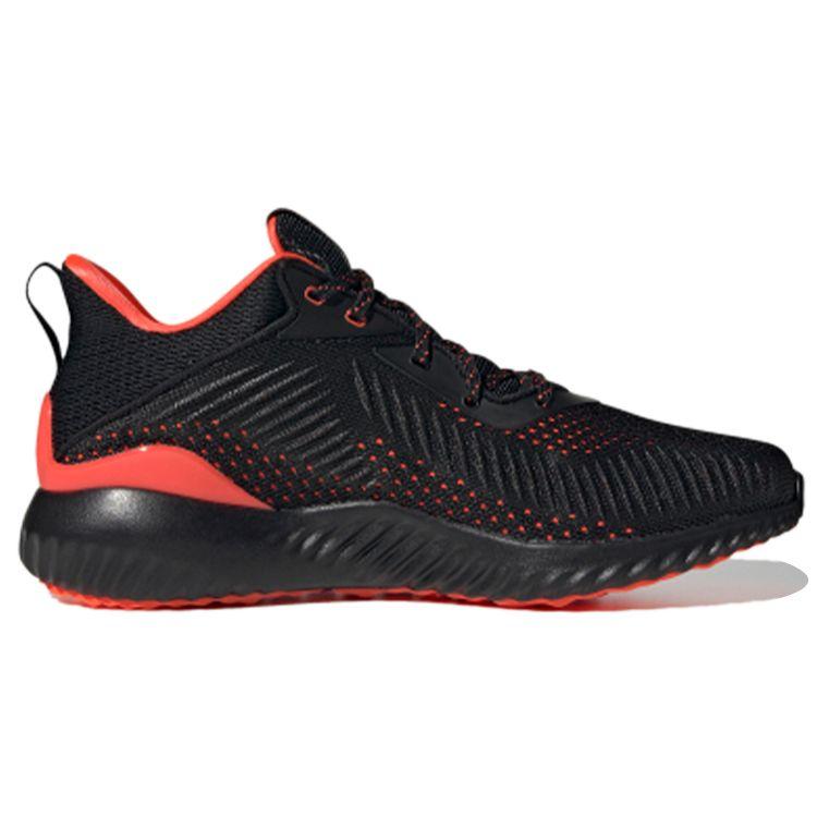Adidas Alphabounce Ek Comfortable Versatile Mesh Fabric Slip Resistant Durable Low Top Casual Running Shoes Men Sneakers Black Orange GW2267