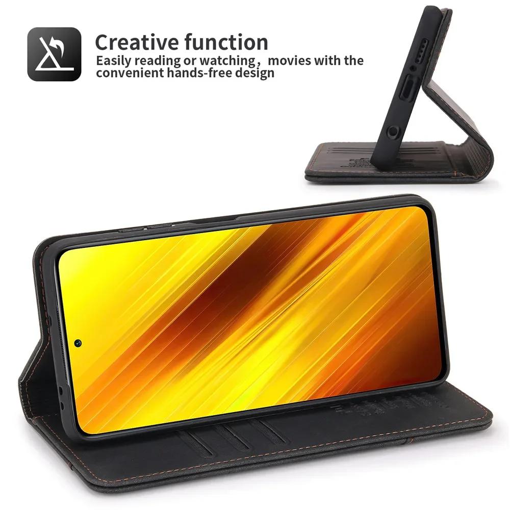 Luxury Leather Flip Wallet Case For Xiaomi Redmi Note 12 11 Pro Max 13 12T 11T Pro Poco X5 X4 X3 NFC 10T Lite Magnet Bags Cover