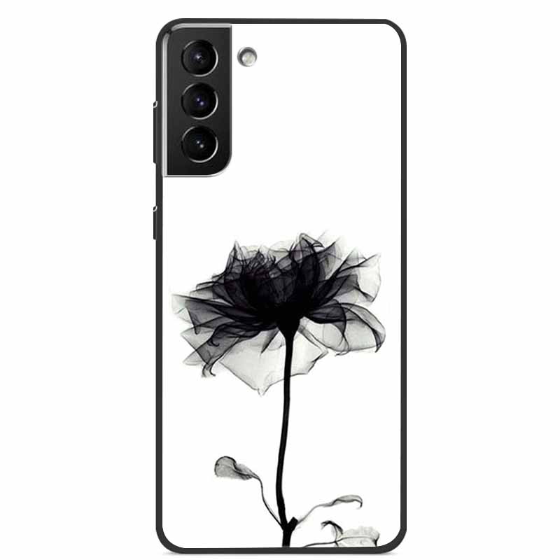 For Samsung S22 Case Wolf Lion Cat Black Silicone Soft Back Cover Case For Samsung Galaxy S21 FE S22 Ultra Phone Case S 22 Funda