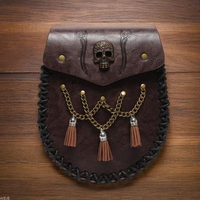 Xiyin Viking Style Medieval Belt Change Bag Knight Retro Embossed Fanny Pack