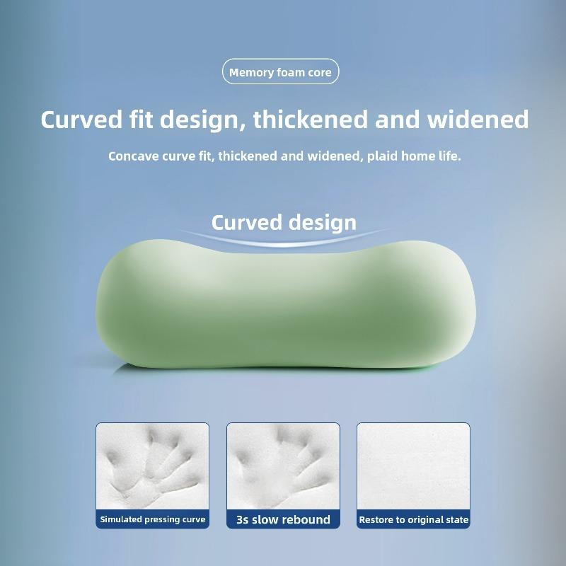 Memory Cotton Pillow Cervical Spine Sleeping Pillow Office Nap Pillow Ice Silk Student Sleep Pillow Small Pillow