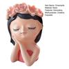 Cute Girl Planter Pot, Resin Girl Statue for Indoor Outdoor Plants, Decorative Flower Pot for Succulents, Makeup Brush & Pen Holder for Home Office