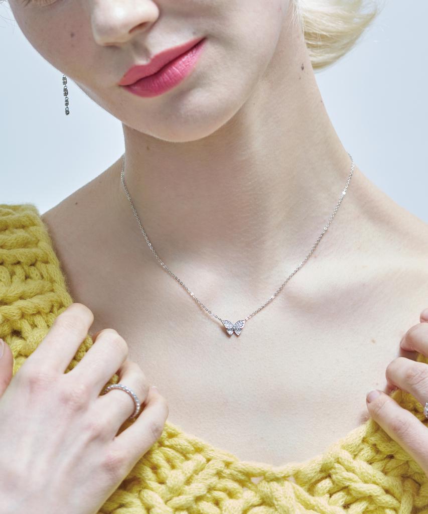 Dorocy 14K Brill Airé Butterfly Necklace_Lab Diamond