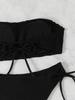 2026 Europees Amerikaans Grensoverschrijdend Dames Hanger Bandeau Strik Bikini Zwempak