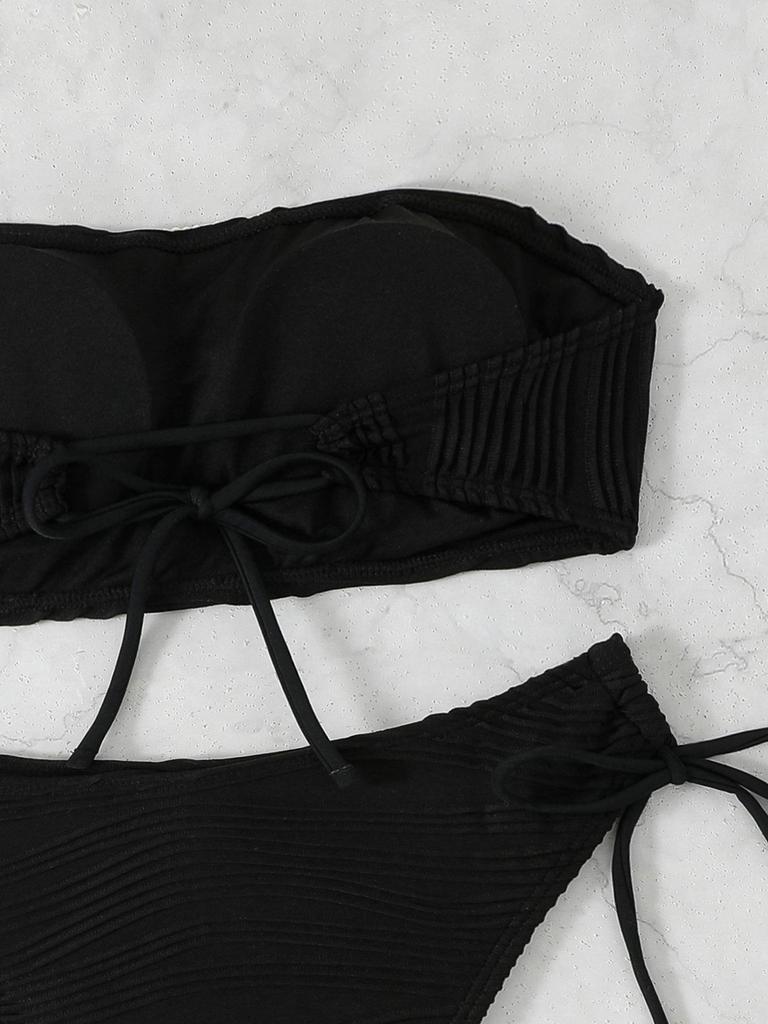 2026 Europees Amerikaans Grensoverschrijdend Dames Hanger Bandeau Strik Bikini Zwempak
