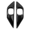 For  Mitsubishi Outlander Carbon Fiber Car Front Fog Light Cover Trim Decoration Sticker