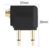XIKCU 1-5pcs/Lot Dual 3.5mm Plug Adaptor Jack Audio Headphone Converter Adapter for Airline Airplane Travel Earphone Connector 6